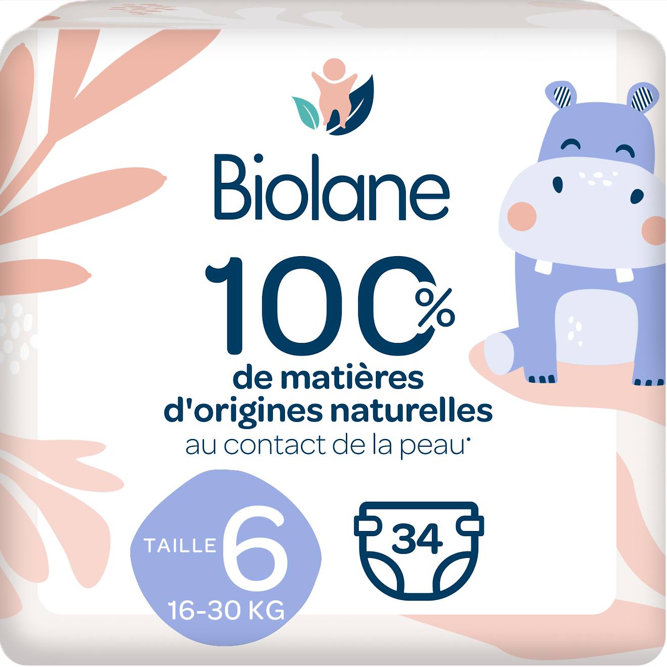Couches Écologiques Taille 6 De 16+kg - 34 Couches Blanc