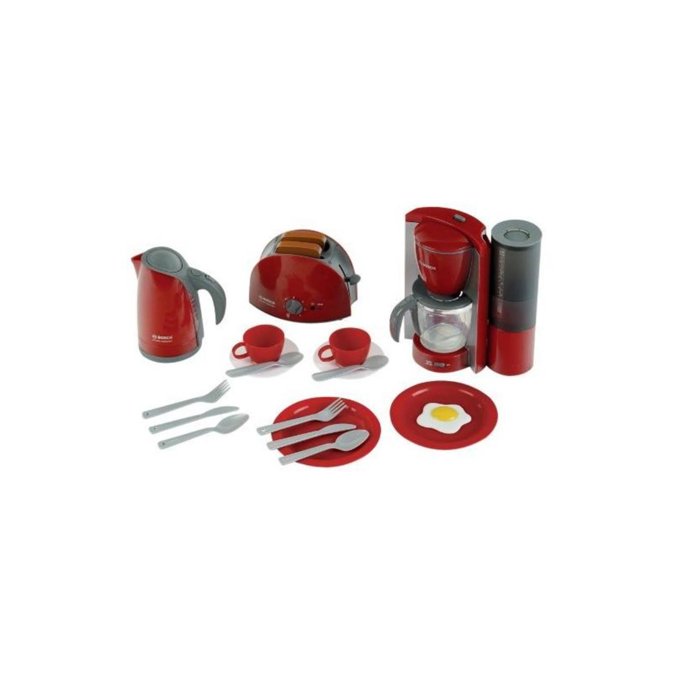 Grand Set Petit-déjeuner Bosch Rouge Et Gris