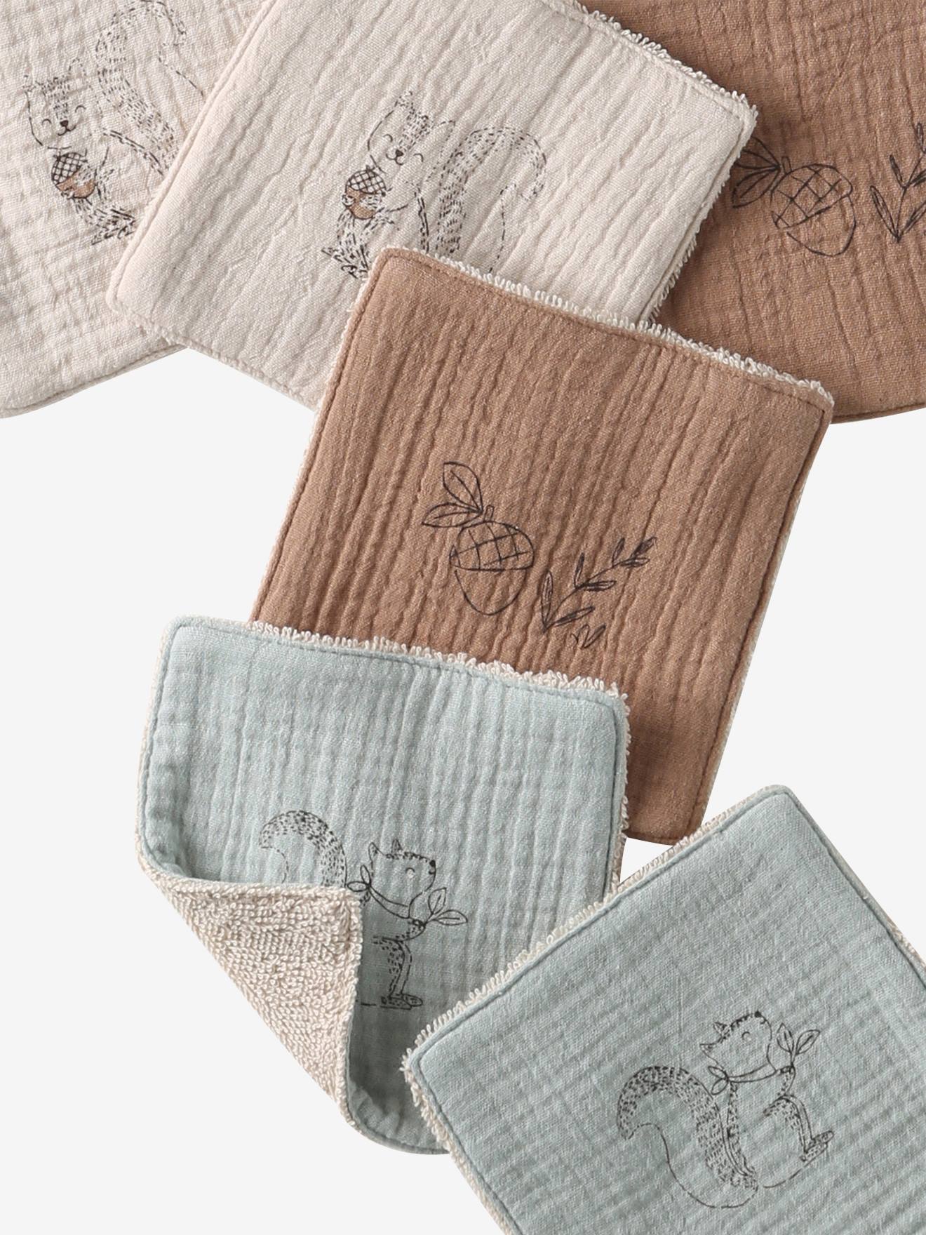 Lot 6 lingettes lavables pochon ficelle (Vertbaudet) - Image 1