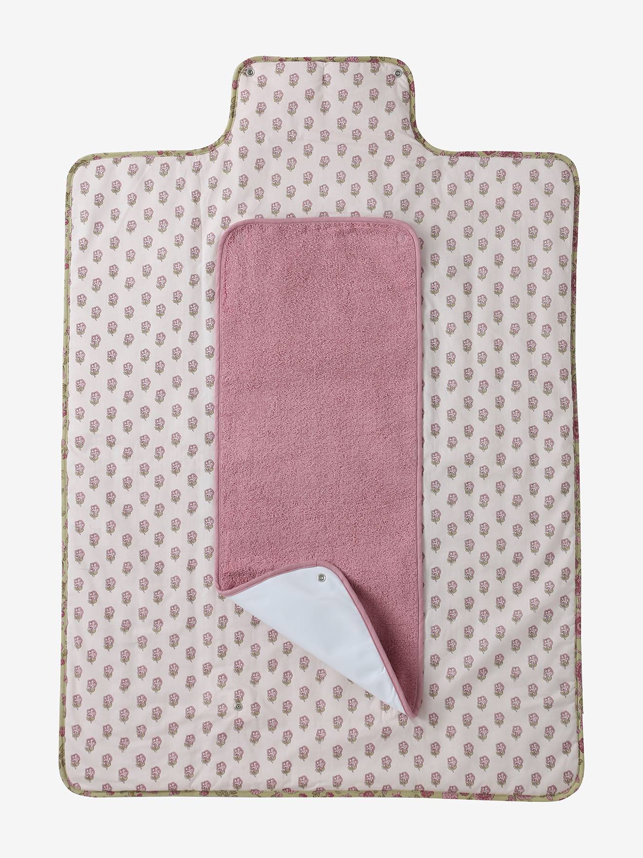 Tapis à langer de voyage rose imprimé (Vertbaudet) - Image 2