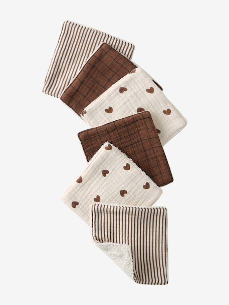 Vertbaudet - Lot de 6 lingettes lavables ficelle