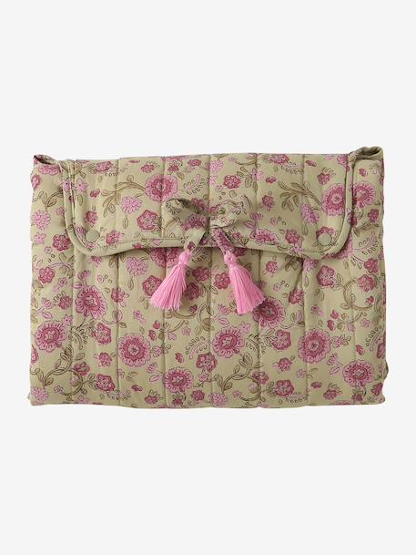 Vertbaudet - Tapis à langer de voyage rose imprimé