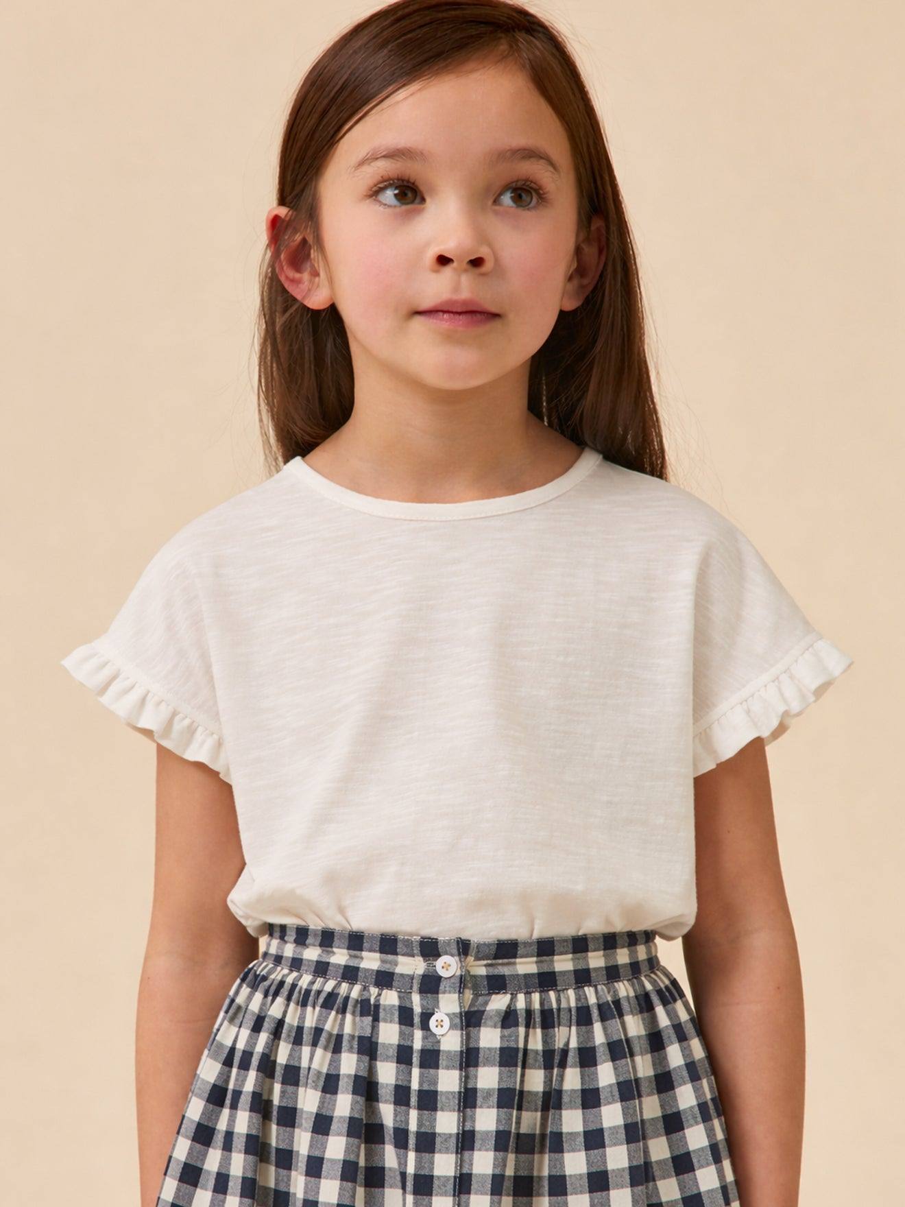 T-shirt Fille En Coton Biologique - Collection Junior Ecru 18 €