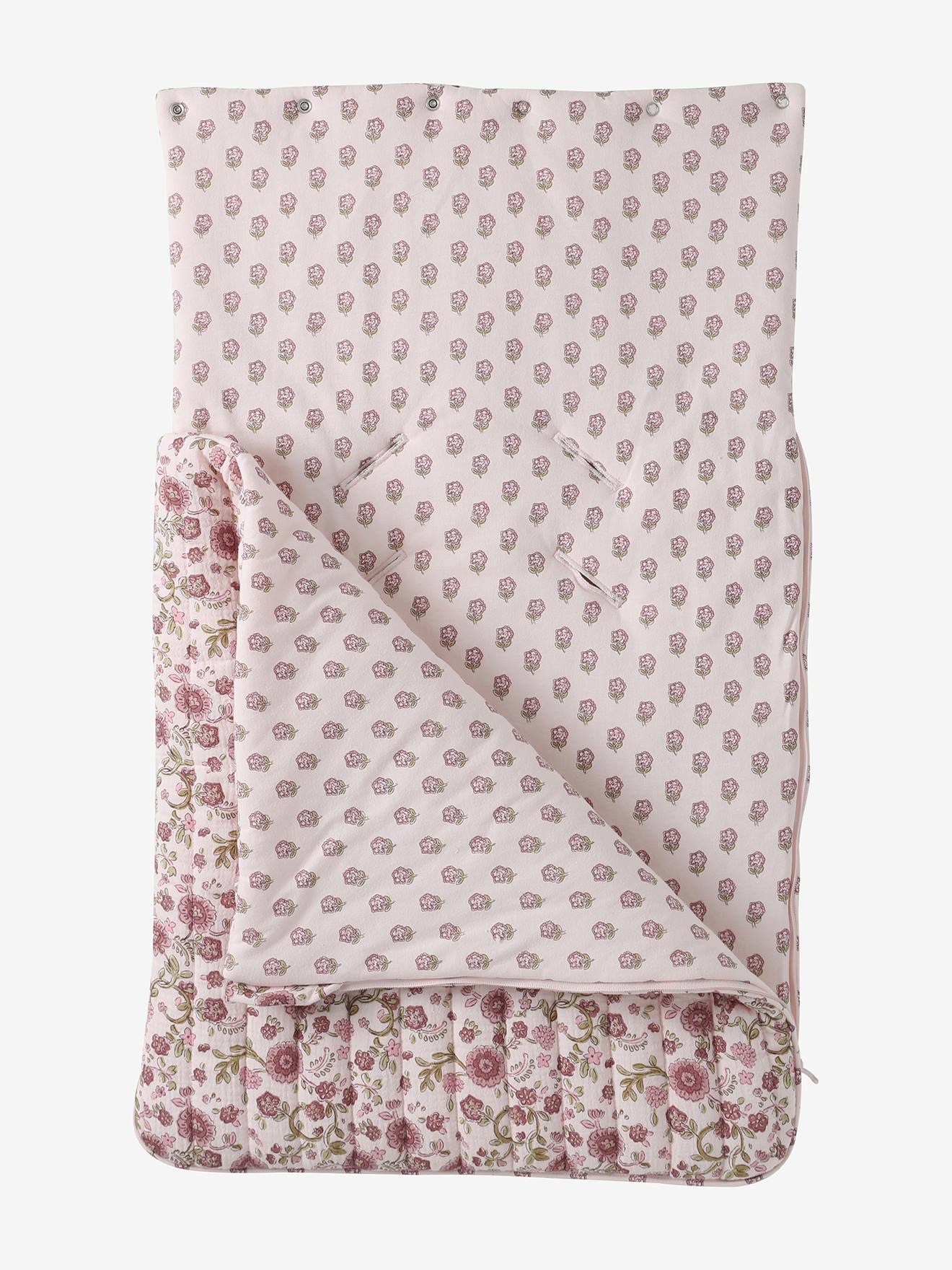 Nid d'ange enveloppant en coton rose imprimé (Vertbaudet) - Image 1