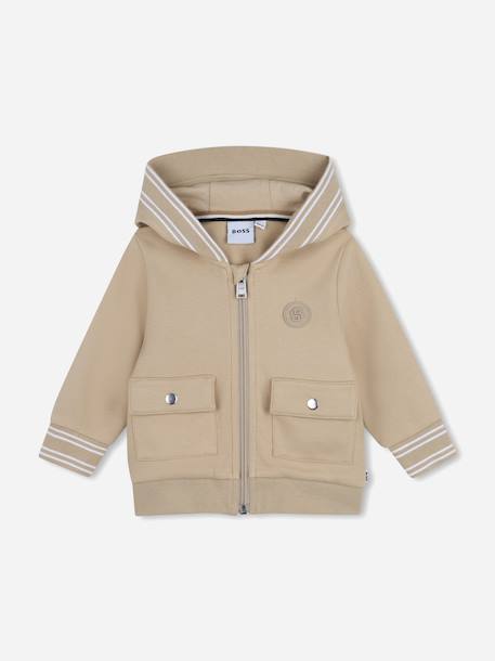 Bébé-Pull, gilet, sweat-Sweat zippé à capuche