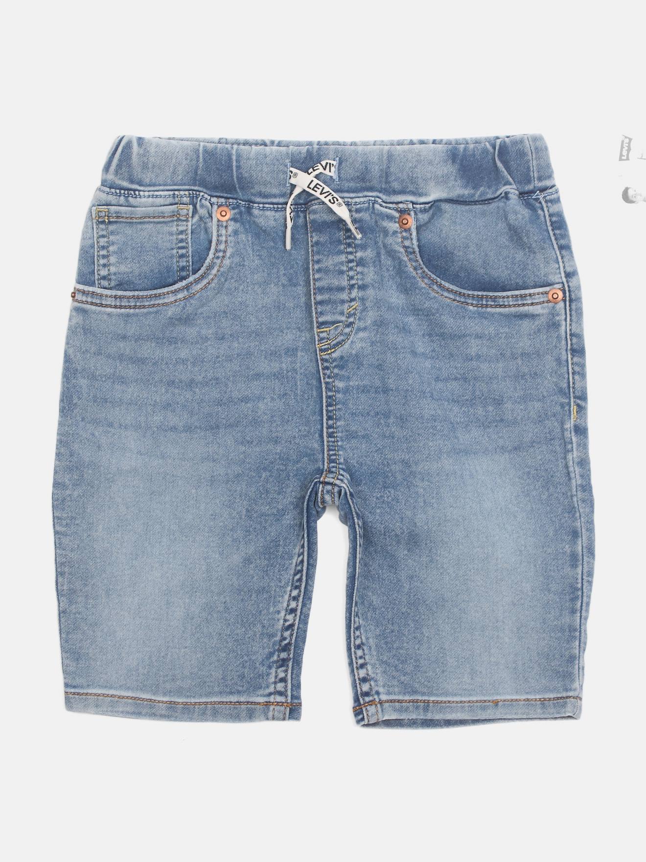 Short Garçon Taille Élastique Bleu Jean Short Garçon Taille Élastique Bleu Jean