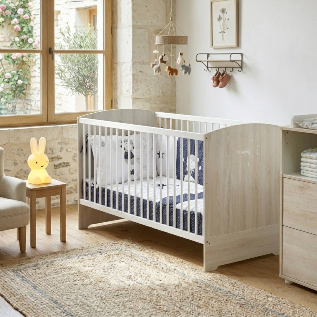 Lit Évolutif En Bois - Smile Beige