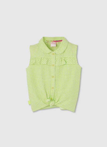 Chemise fille popeline à carreaux  - vertbaudet enfant