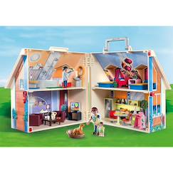 Jouet-Jeux d'imagination-Figurines, mini mondes, héros et animaux-Dollhouse maison transportable 70985