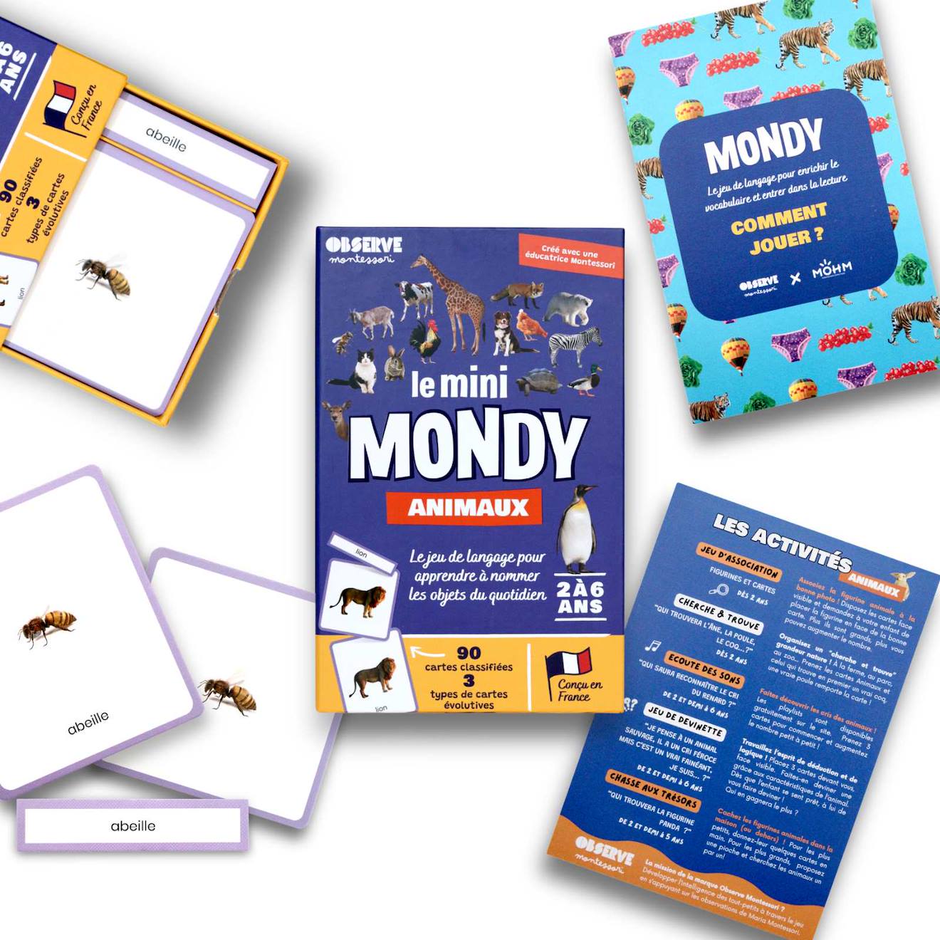 Mini-mondy - 90 Cartes Maison - Langage Animaux (Observe Montessori) - Image 3