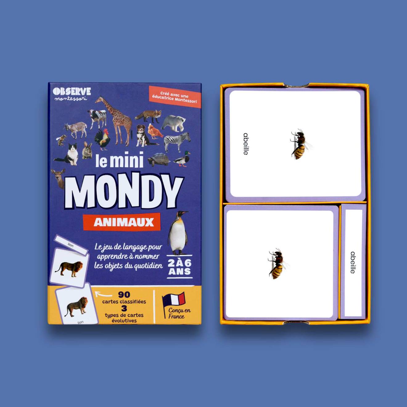 Mini-mondy - 90 Cartes Maison - Langage Animaux (Observe Montessori) - Image 1