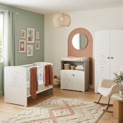 Chambre trio lit et commode et armoire en bois - teddy  - vertbaudet enfant