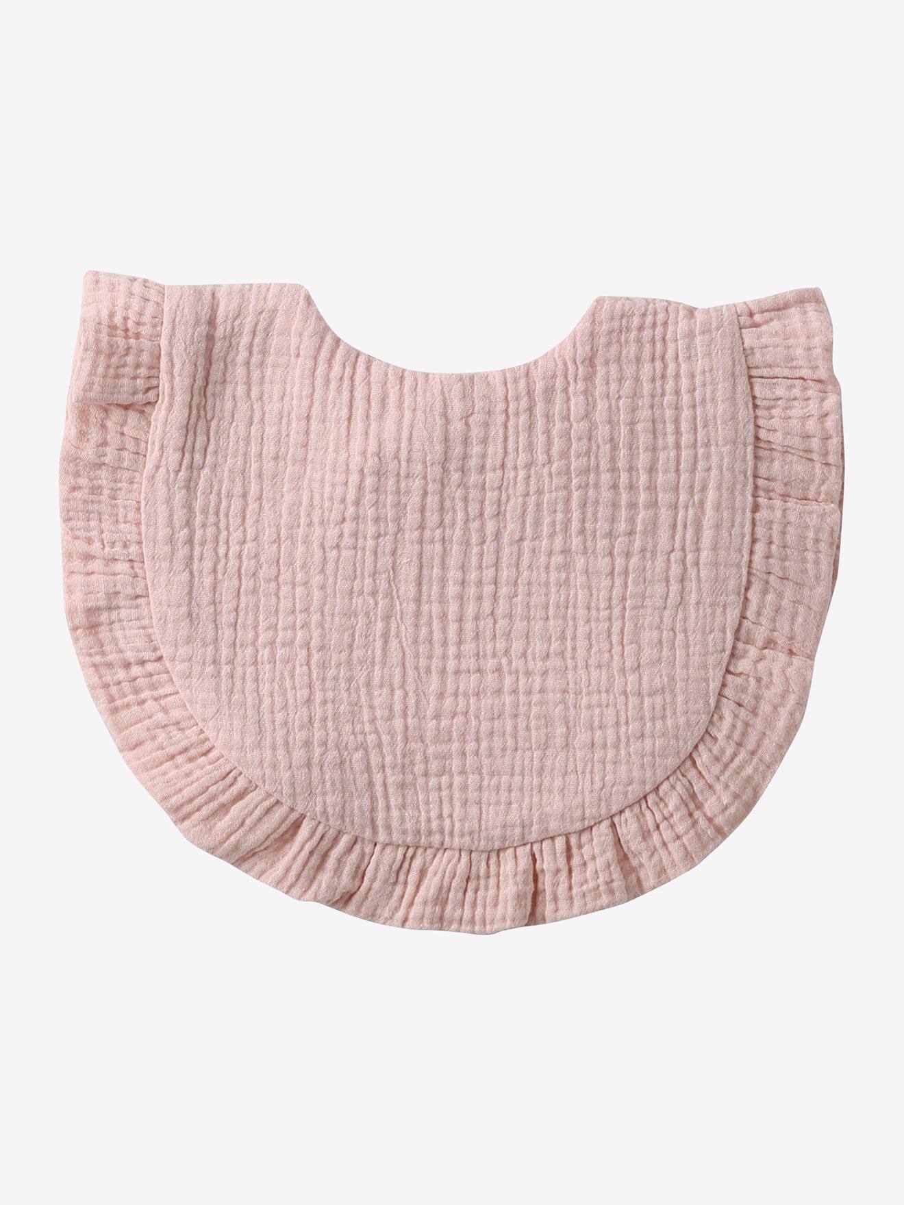 Lot 3 bavoirs bohème à volants blush (Vertbaudet) - Image 1