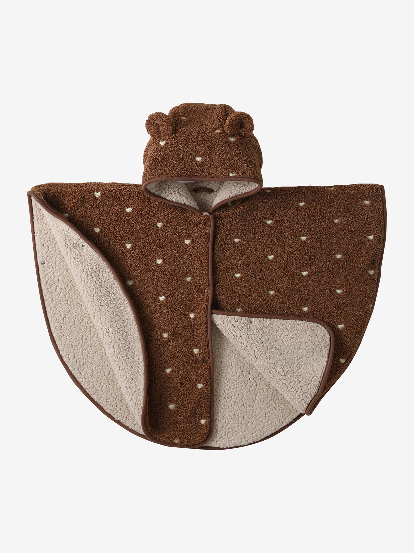 Poncho bébé pour siège auto noisette (Vertbaudet) - Image 1