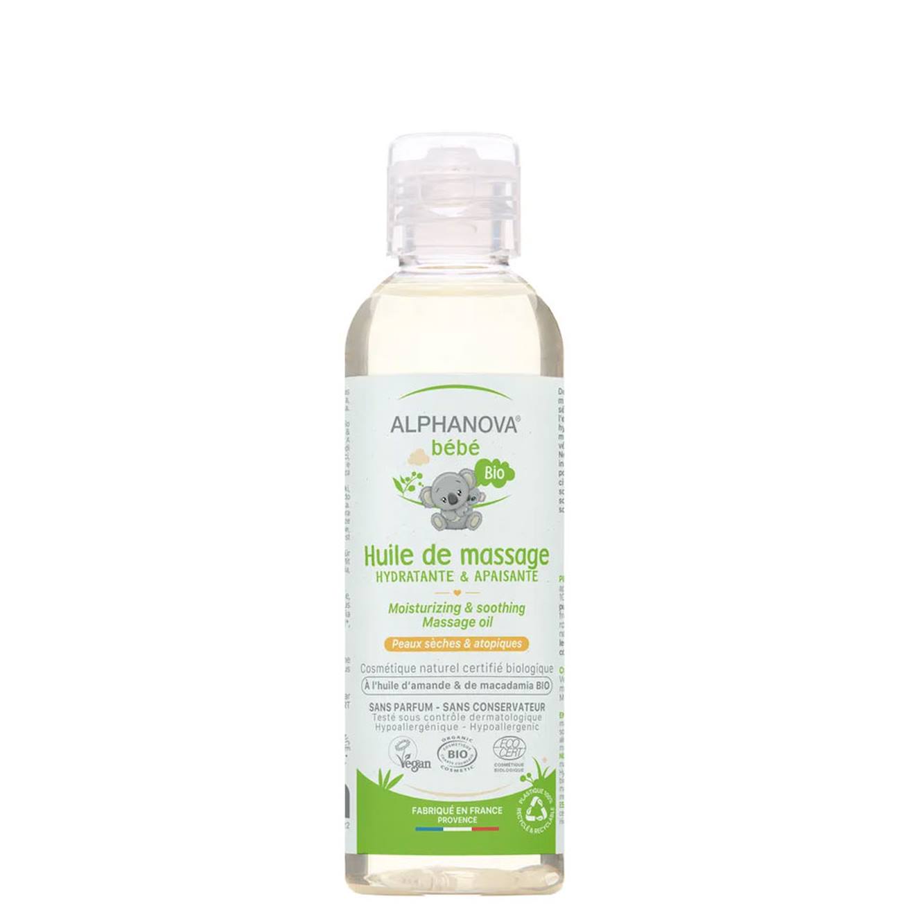 Huile De Massage Bio 100ml Multicolore (Alphanova) - Couverture