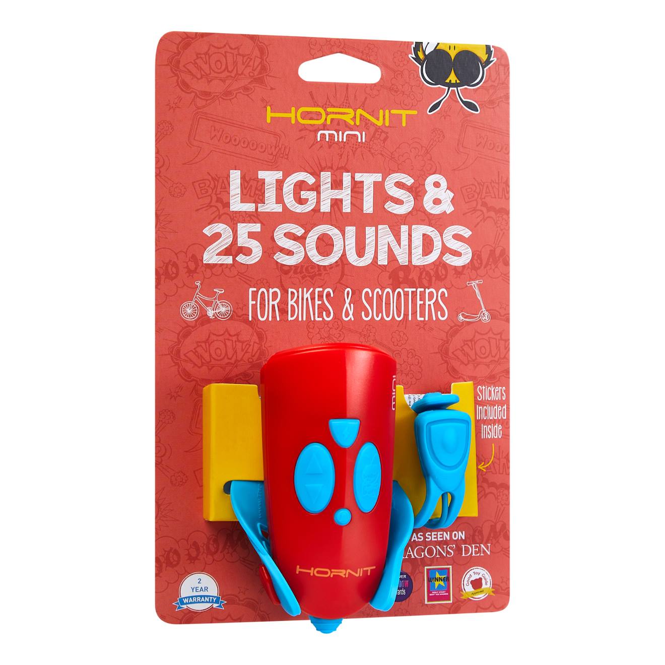 Klaxon Et Lumiere Pour Velo Et Trottinette Enfant Rouge/bleu