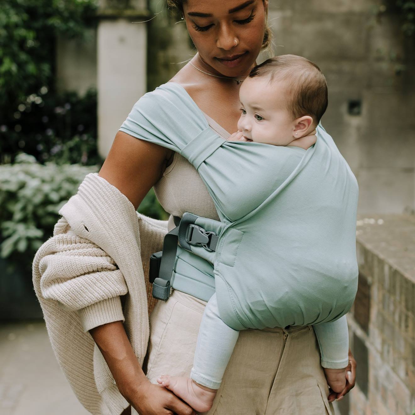Porte-bébé Hybride Boba Bliss Sea Mist Vert Menthe