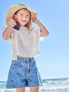 Short fille brodé  - vertbaudet enfant