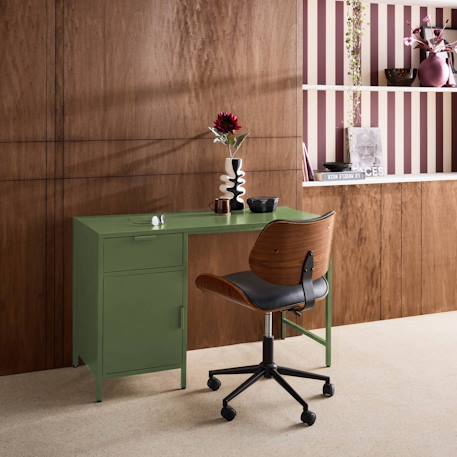 Bureau enfant acier laminé 1 tiroir Beige+Bleu+Kaki+Noir+Terracotta 15 - vertbaudet enfant 