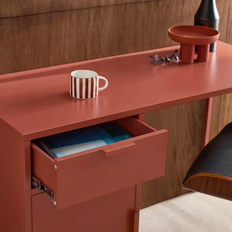 Bureau enfant acier laminé 1 tiroir Beige+Bleu+Kaki+Noir+Terracotta 29 - vertbaudet enfant 