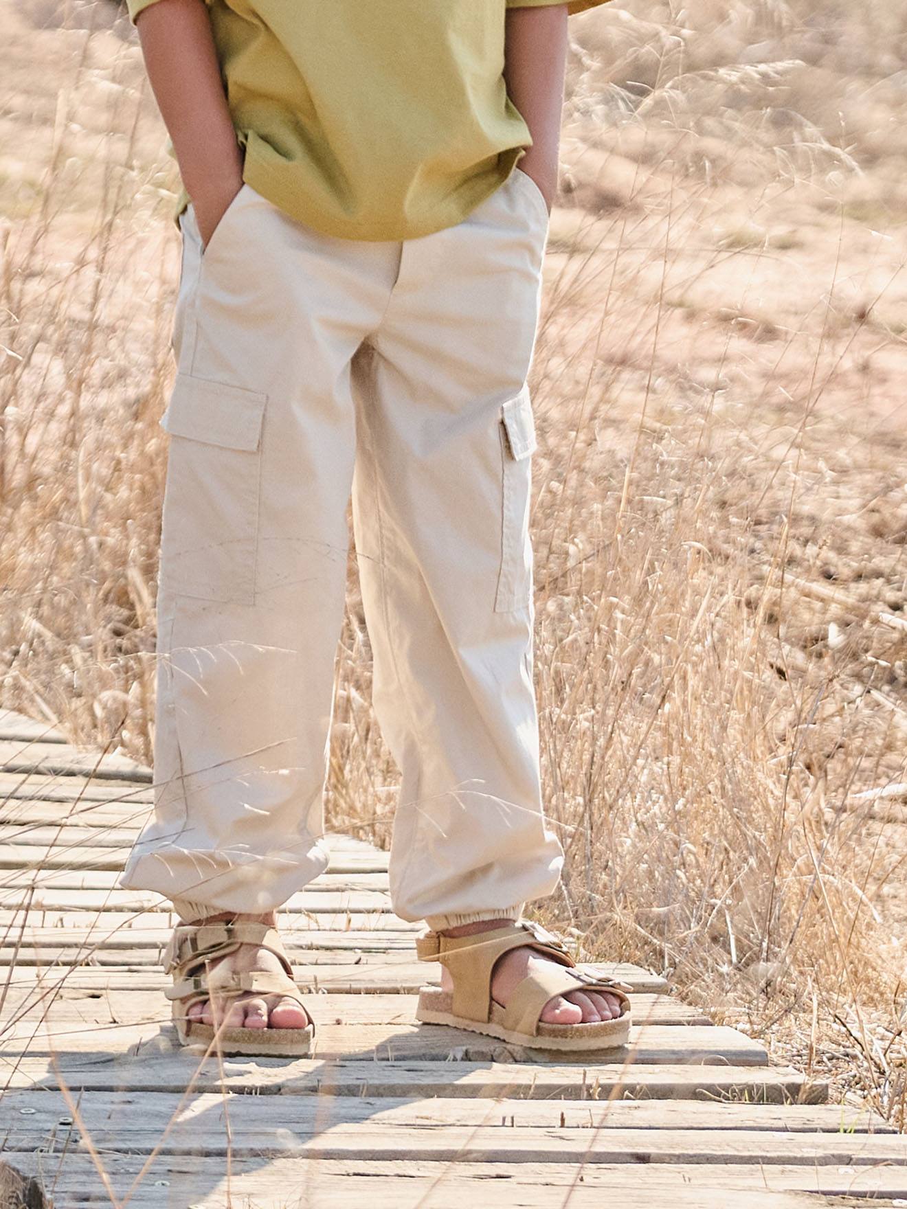 Pantalon cargo léger beige