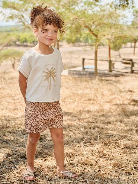 Short twill fille imprimé  - vertbaudet enfant
