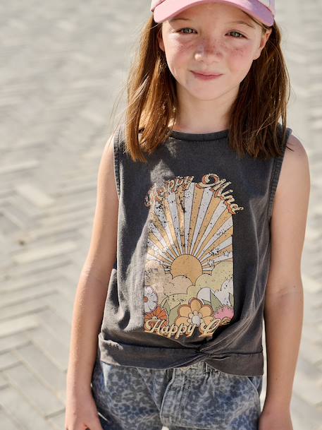 Fille-T-shirt, sous-pull-T-shirt-T-shirt fille imprimé