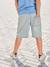 Bermuda garçon jean facile à enfiler bleu imprimé+denim gris+double stone+rayé bleu+stone 19 - vertbaudet enfant 