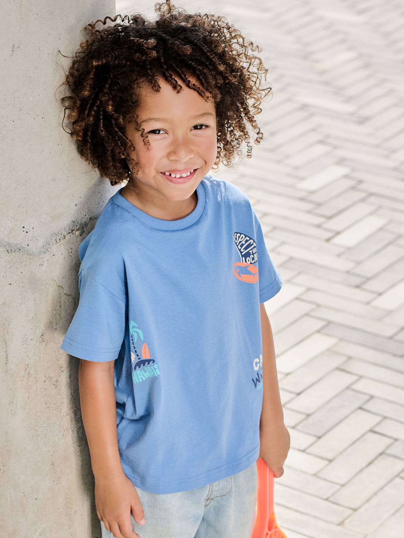 T-shirt imprim manches courtes garon bleu moyen 4 €