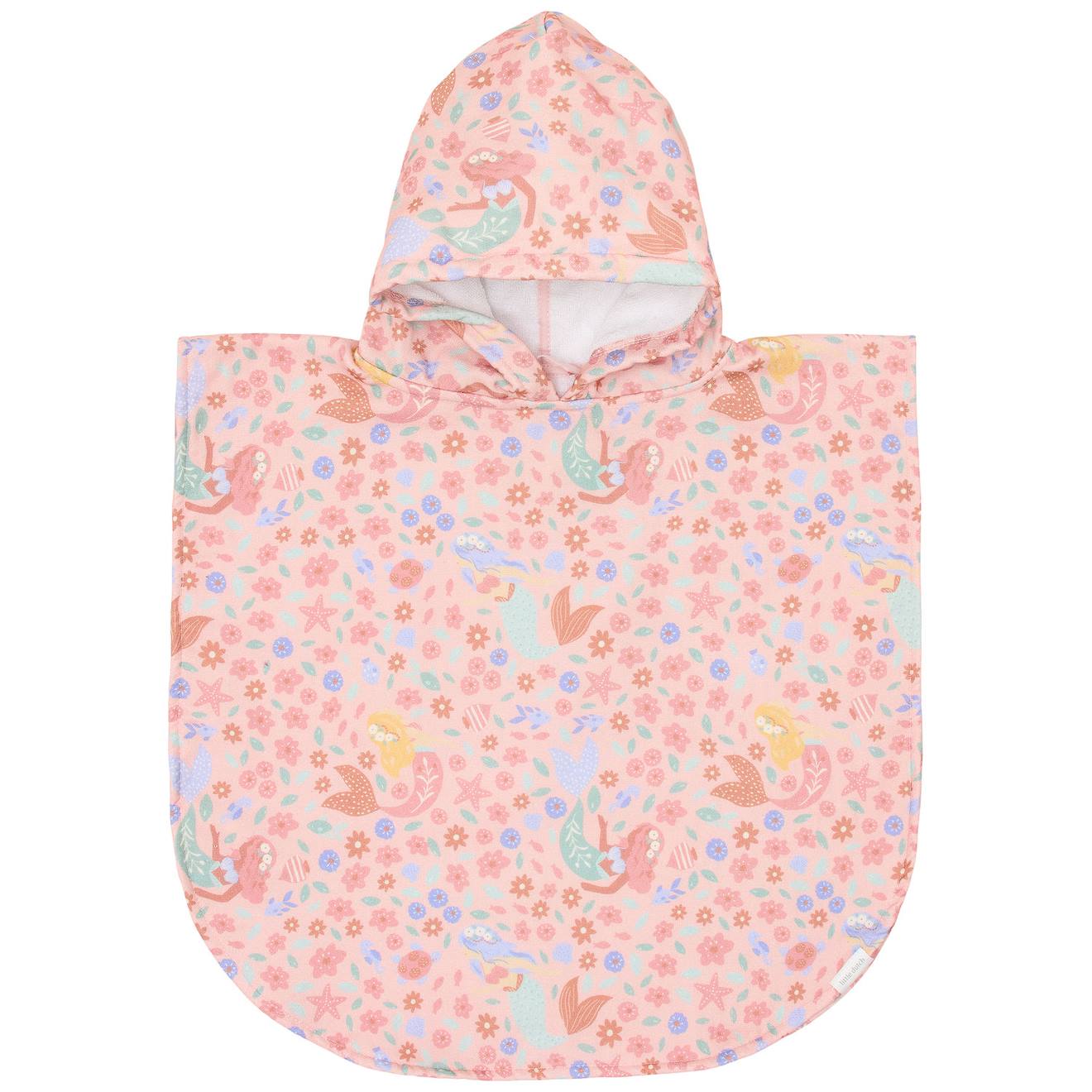 Poncho De Bain Dreamy Mermaid En Coton Bio Rose, Violet, Vert Poncho De Bain Dreamy Mermaid En Coton Bio Rose, Violet, Vert