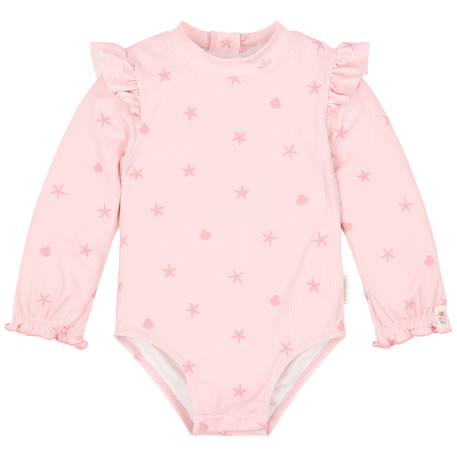 Fille-Maillot de bain anti-UV bébé fille 1 pièce manches longues - imprimé marin