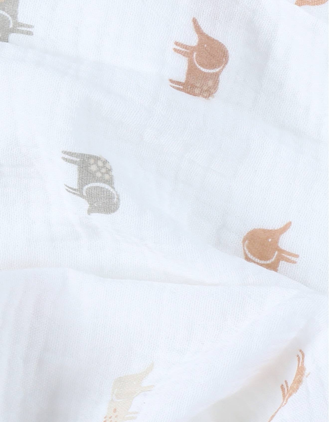 Set De 3 Langes Éléphant En Mousseline Blanc (Noukie's) - Image 2