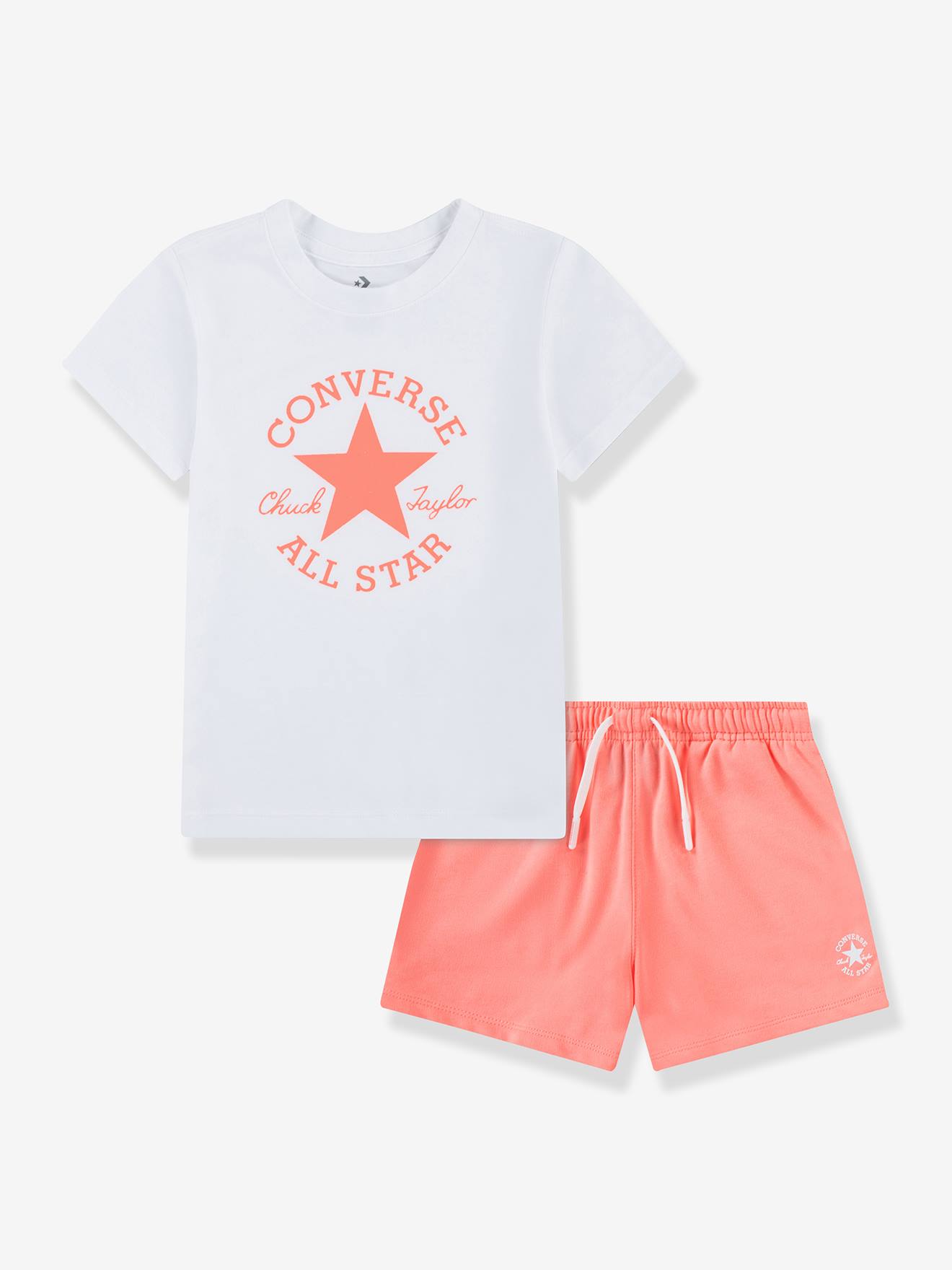 Ensemble short et t-shirt corail