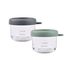 Puériculture-Lot de 2 portions repas en verre 150 ml