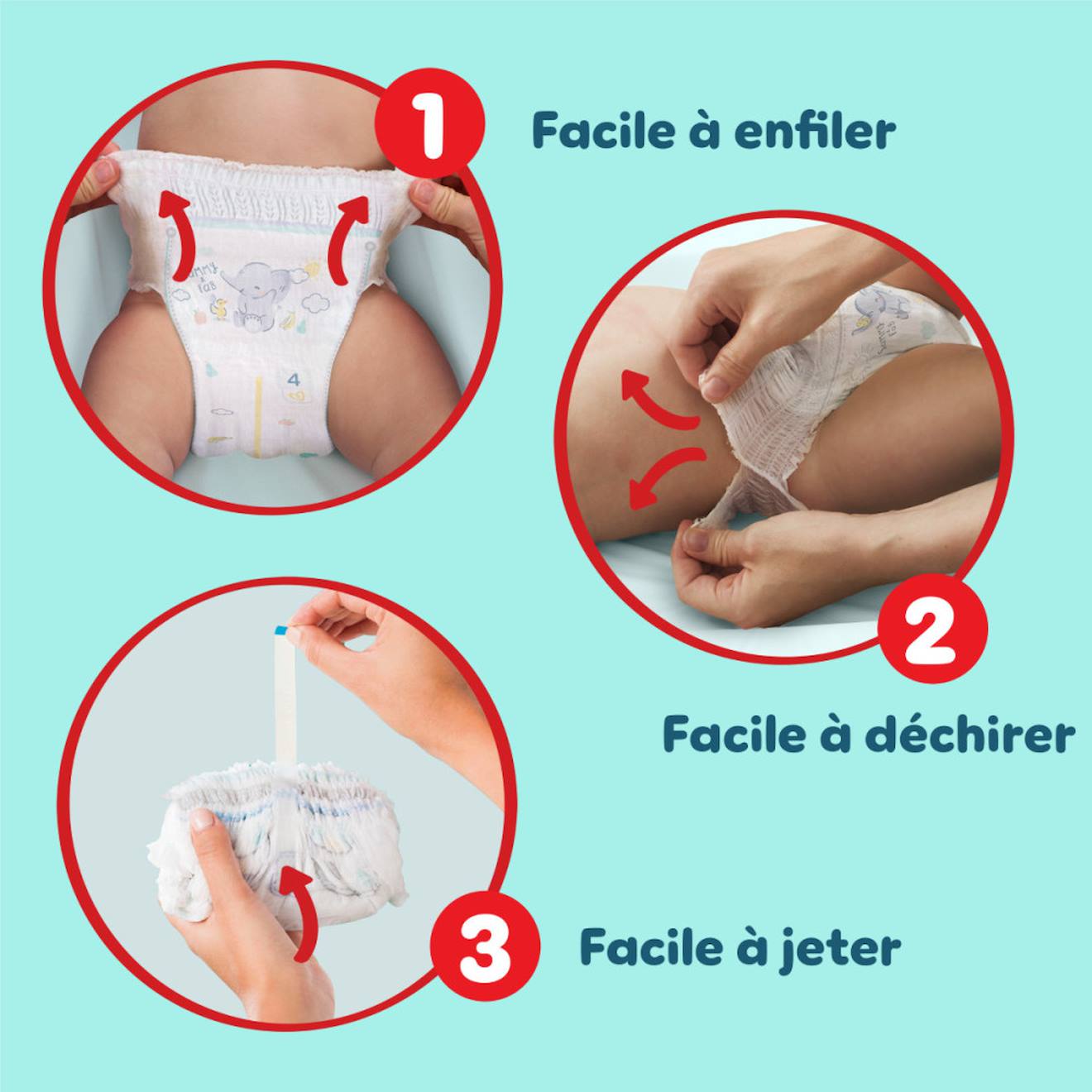 192 Couches-culottes Premium Protection, Taille 3 Blanc (Pampers) - Image 1