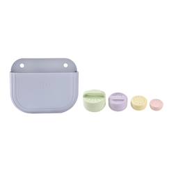 Jouet-Premier âge-Jouets de bain-Coffret de bain bébé avec panier et jouets de bain silicone