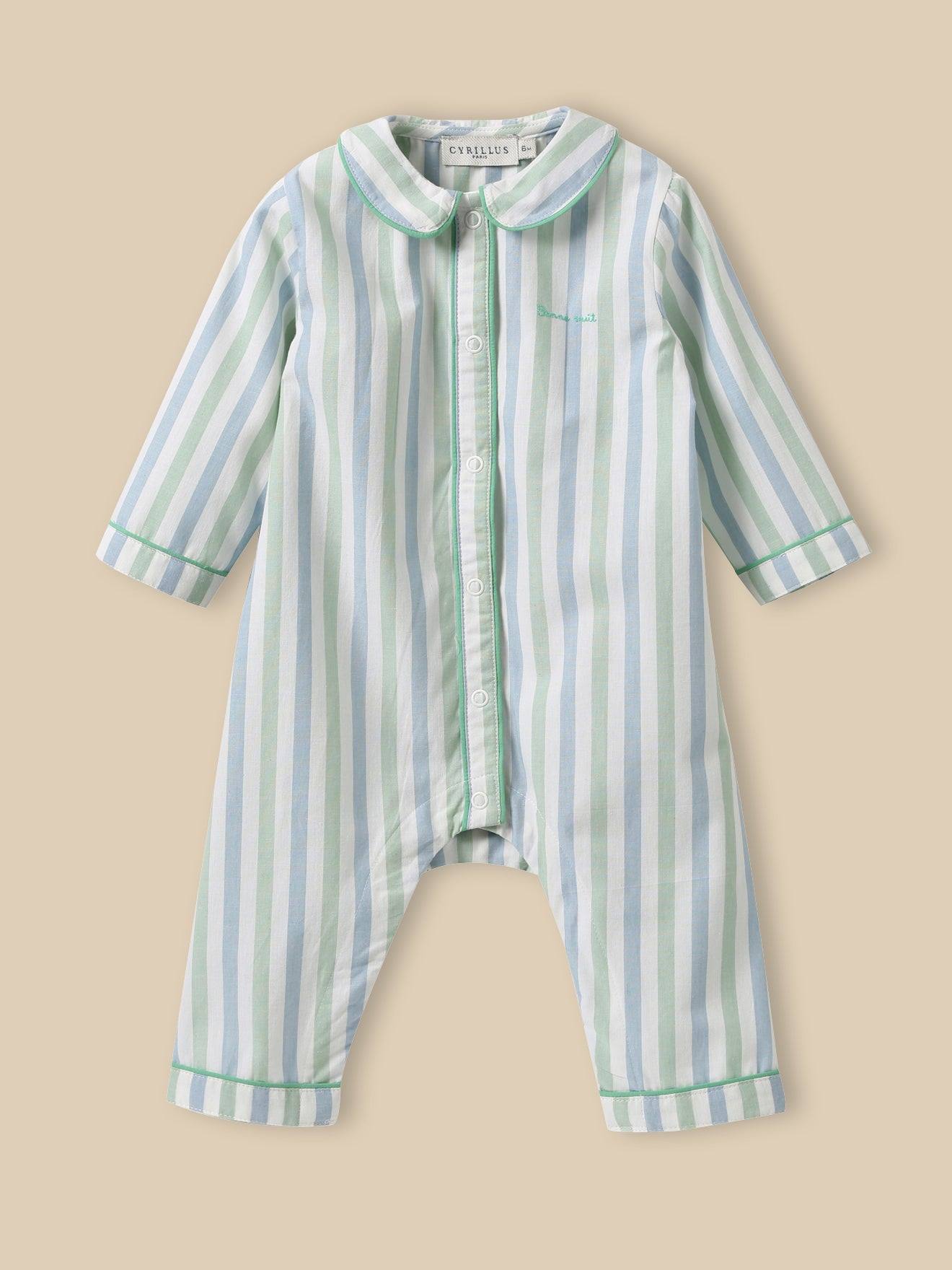 Pyjama Ray Bb - Coton Biologique Rayure Verte 35 €
