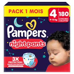 -Baby-dry night pants pour la nuit, taille 4, 180 couches-culottes, 9kg - 15kg pack 1 mois