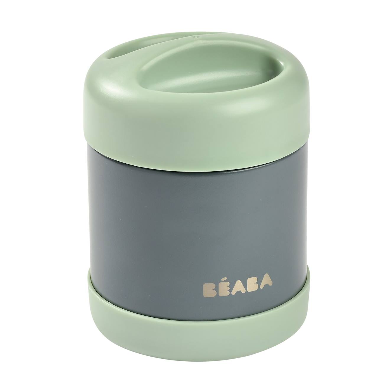 Portion Inox Isotherme 300 Ml Gris Minéral/vert (Béaba) - Image 2