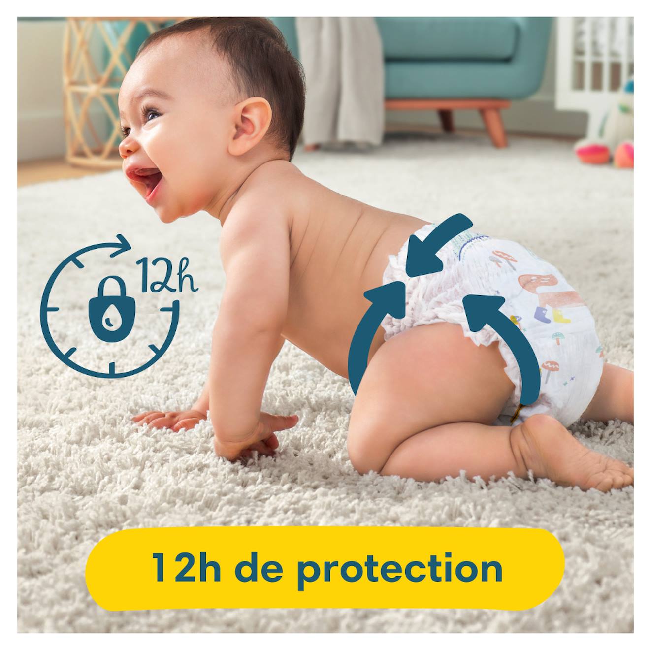 240 Couches Premium Protection, Taille 2, 4-8 Kg Blanc (Pampers) - Image 1