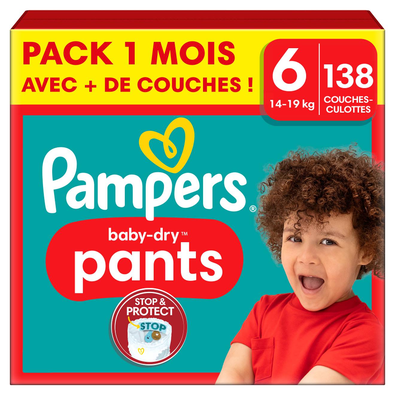 138 Couches-culottes Baby-dry, Taille 6, 14-19 Kg Blanc