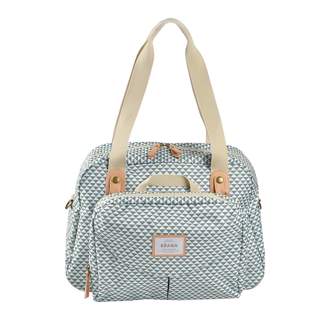 Sac À Langer Iconique Grand Volume 23 L Geneve Imprimé Jeu Vert Sauge
