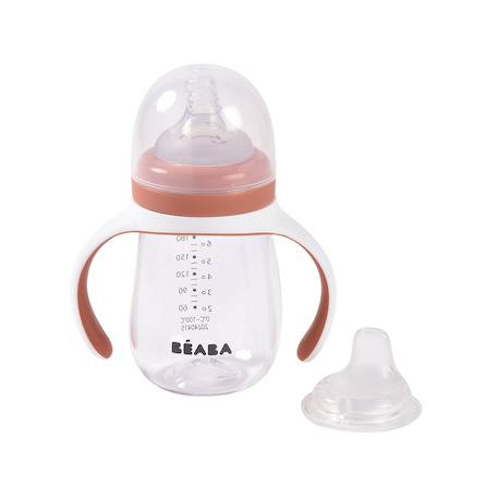 Béaba - Biberon D'apprentissage 2 En 1 210 Ml Terracotta