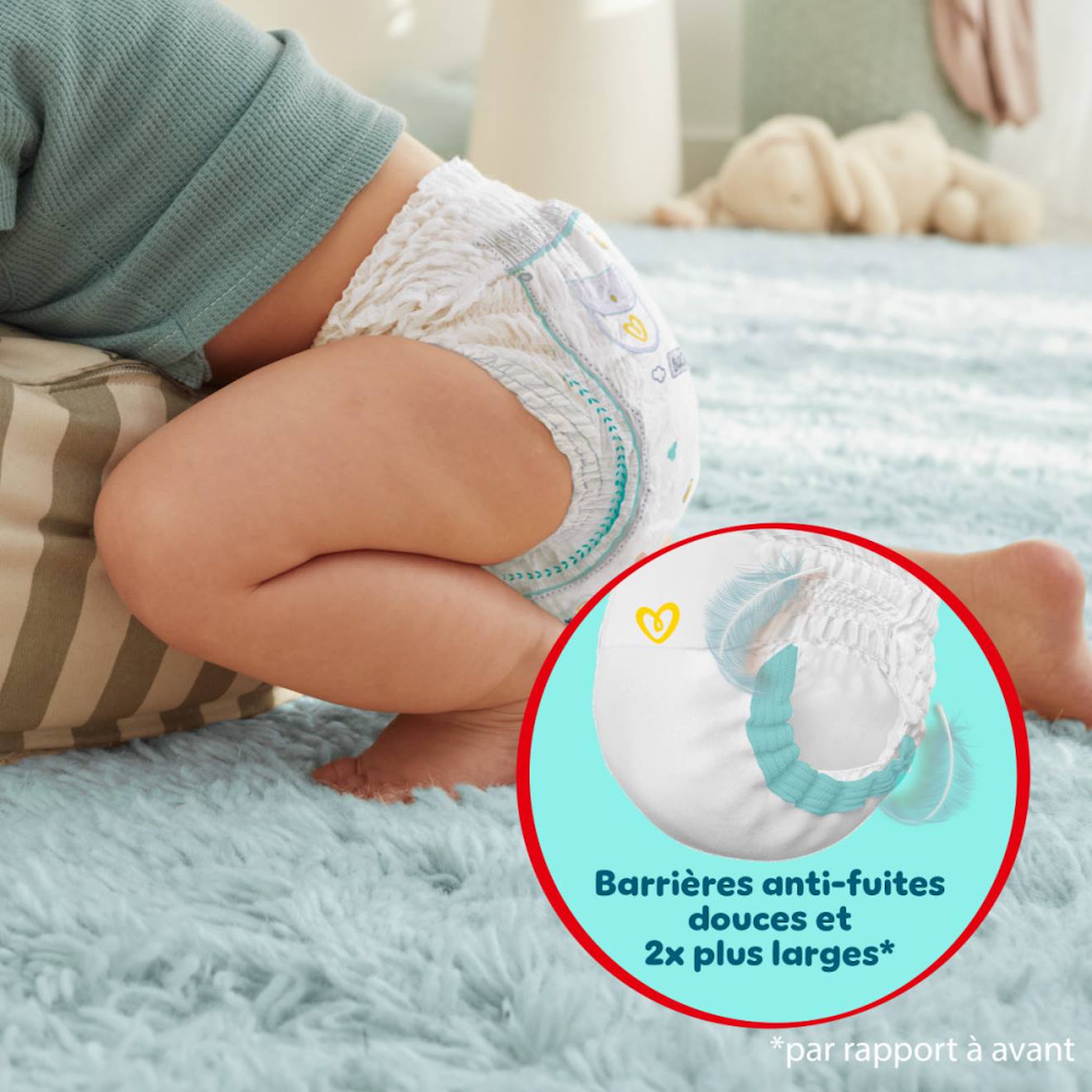 192 Couches-culottes Premium Protection, Taille 3 Blanc (Pampers) - Image 2