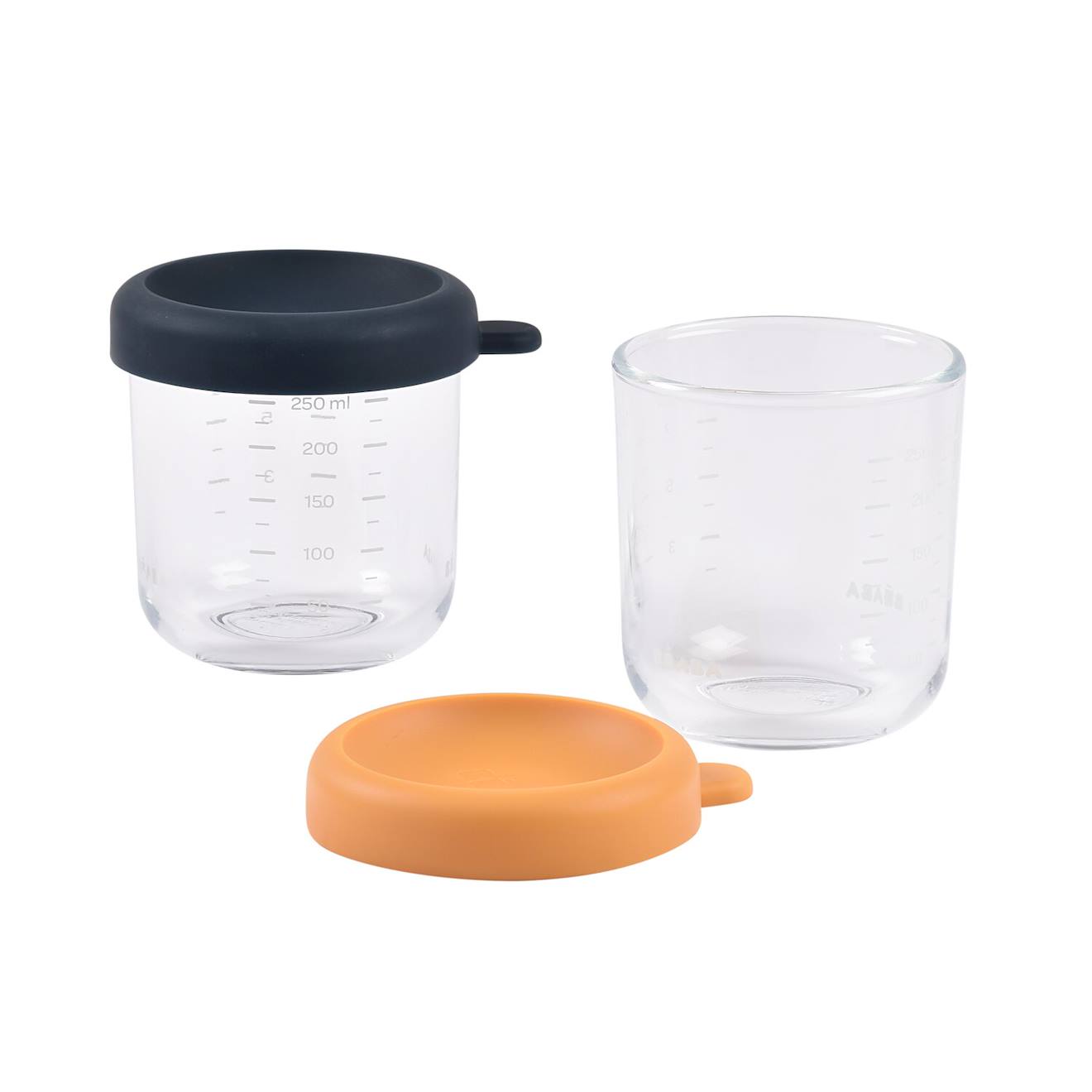 Lot De 2 Portions Repas En Verre 250 Ml Bleu Nuit/miel (Béaba) - Image 2