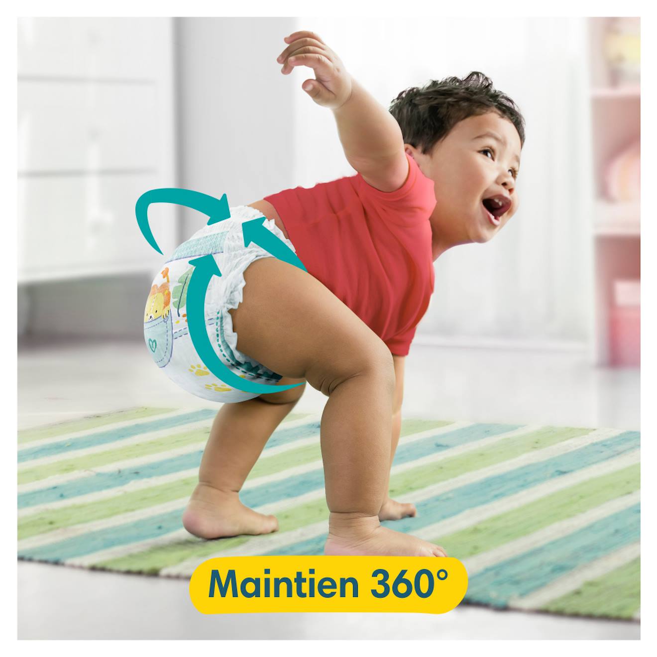 126 Couches-culottes Baby-dry Taille 7, 17kg +, Blanc (Pampers) - Image 1