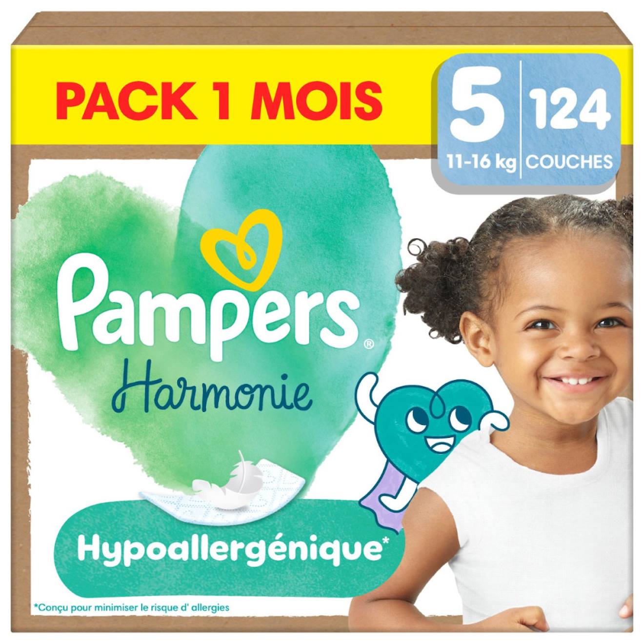 Harmonie, Taille 5, 124 Couches Blanc