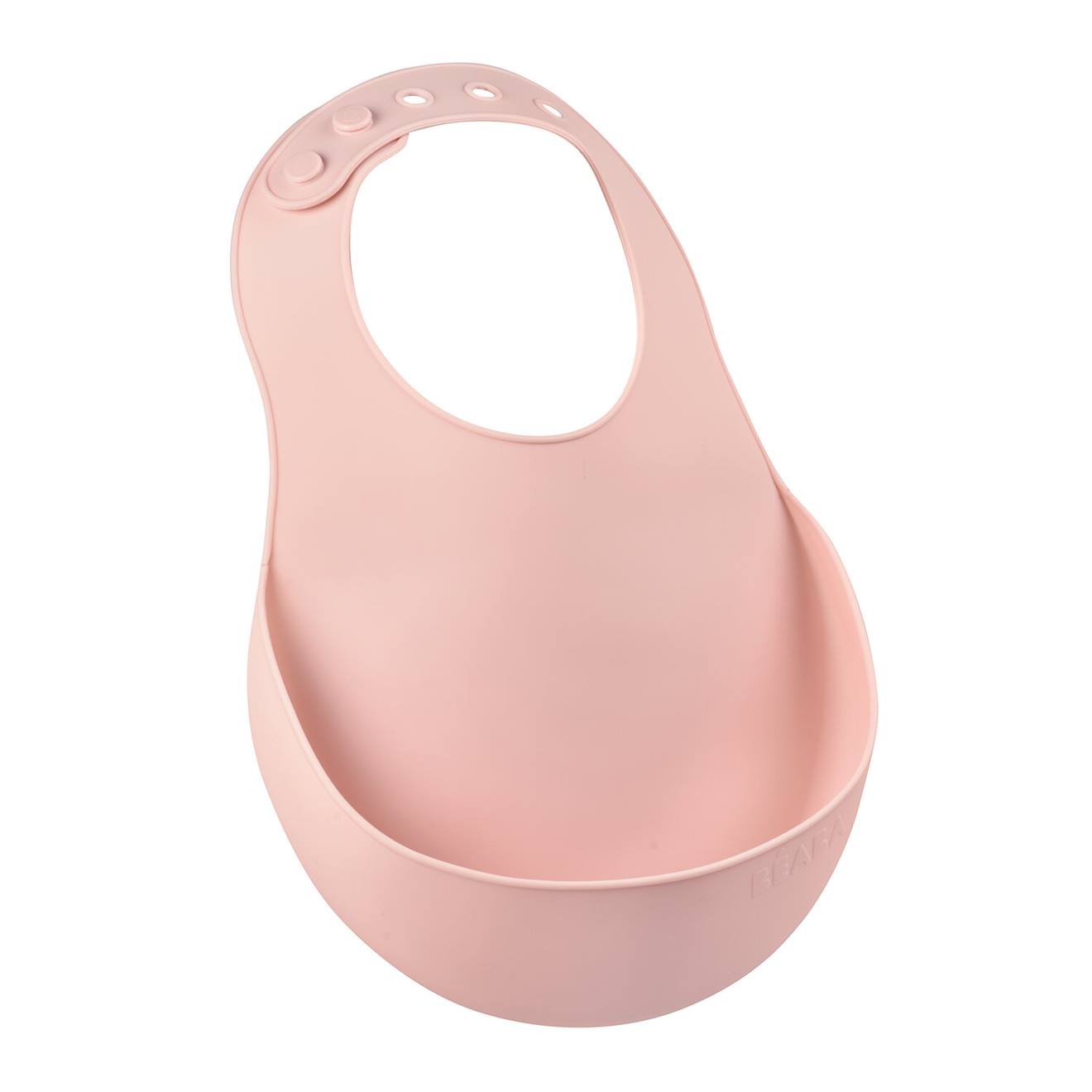 Bavoir Silicone Récupérateur Réglable Rose Ancienne (Béaba) - Image 1