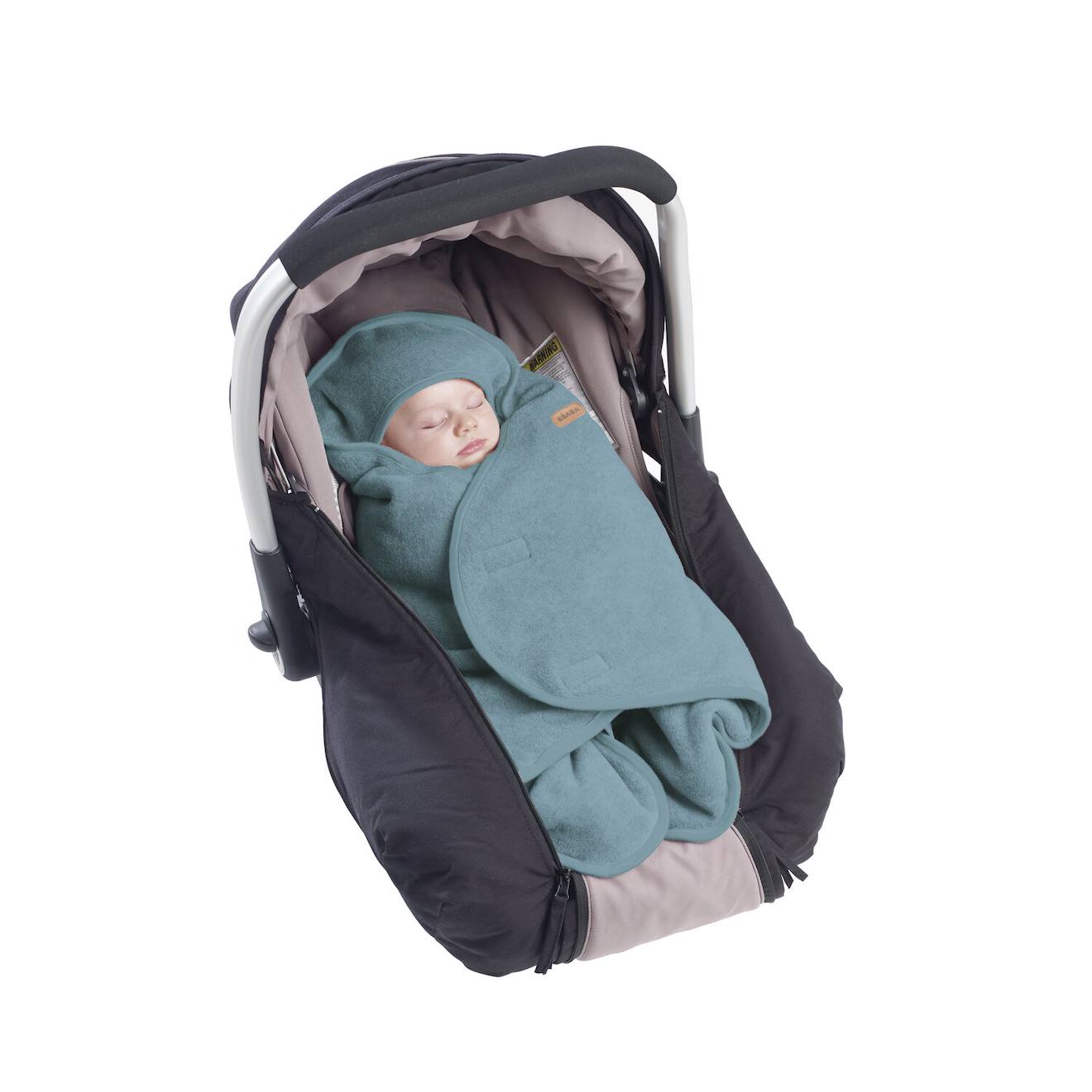 Couverture Enveloppante Pour Bébé Multi-usages Babynomade Bleu Baltique (Béaba) - Image 2
