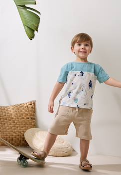 -Ensemble enfant t-shirt et short en gaze de coton toucana